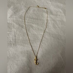 Gold Plated Initial Pendant Necklace Jenny Bird “t”
